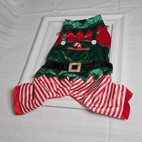 Christmas Elf Dog Costume size Medium - Picture 2 of 7